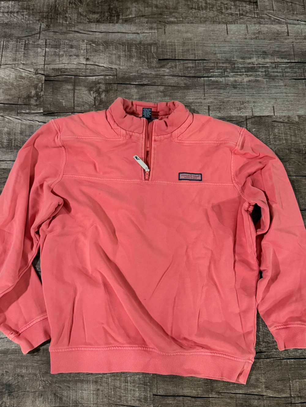Vineyard Vines Coral Quarter-Zip Hoodie